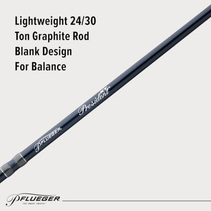 Pflueger President XT Spinning Rod - size: 7'6" - Medium - 2pc