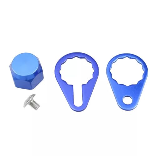 Baitcasting Fishing Reel Screw Nut Locking Cap Crank Handle Compatible with Abu Daiwa Okuma - color: Blue, style: Right