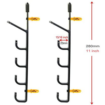 1Pair Fishing Rod Storage Rack, Horizontal Wall Mount Fishing Pole Holder Storage Organizer for Garage & Cabin & Basement - Holds up to 5 Rod - Easy to Install . Hardware included.