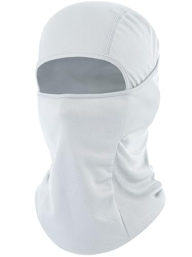 ROXUN Ski Mask Balaclava, Motorcycle Summer Cooling Breathable UV Protector - color: Ace - One White