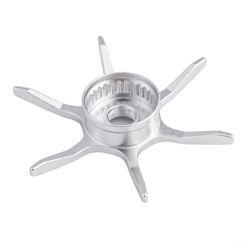 Modified Star Brake For Abu Garcia Max Series B3/B4/P3/P4/P5 Fishing Reel, 6-Star Drag Adjustment Knob, Aluminum Alloy DIY Replacement Part (left hand silver) - color: silver, size: left hand