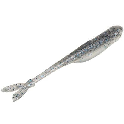 Strike King Spotlight Split Minnow Fishing Lure, Soft Plastic Jerkbait, 8-Pack - color: Smokey Shad, size: 4"