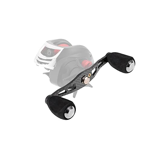 Lixada Carbon Fishing Reel Handle Carbon Baitcasting Trolling Reel Handle Left Right Ultralight Reels Handle Reels Crank - style: With Converter