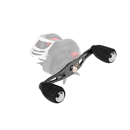 Lixada Carbon Fishing Reel Handle Carbon Baitcasting Trolling Reel Handle Left Right Ultralight Reels Handle Reels Crank - style: With Converter