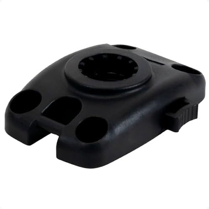 Five Oceans Fishing Rod Holder for Boat with Deck Mount Base, Black, High-Impact Nylon for Boats & Kayaks, Multiple Sizes - style: Compatible Spring-lock Base