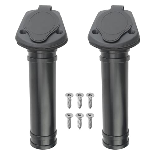 WMYCONGCONG 2 PCS Kayak Deck Fishing Rod Holder Plastic Flush Mount Fishing Boat Rod Holder w/Cap Cover for Kayak Boat Canoe