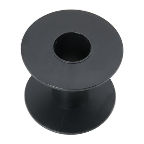 DGBRSM 6PCS Empty Plastic Wire Spool 71mm2.8 Inches Fishing Line Winding Packaging Spool for Rope Storage Ribbon Storage Black