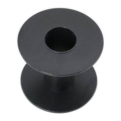 DGBRSM 6PCS Empty Plastic Wire Spool 71mm2.8 Inches Fishing Line Winding Packaging Spool for Rope Storage Ribbon Storage Black