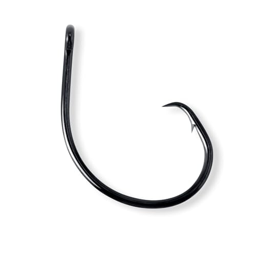 Dr.Fish 30 Pack in-line Circle Hooks 1X Strong Freshwater&Saltwater Fishing Hooks Non-Offset Wide Gap Light Wire Bass, Catfish, Striper - size: #4-30 Pack