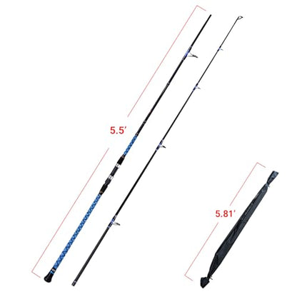 Fiblink Surf Spinning Fishing Rod Carbon Travel Surf Rod 2 Piece/3 Piece/4 Piece Spinning Fishing Rod 9'/10'/11'/12'/15' - style: 2pc 11ft---spinning
