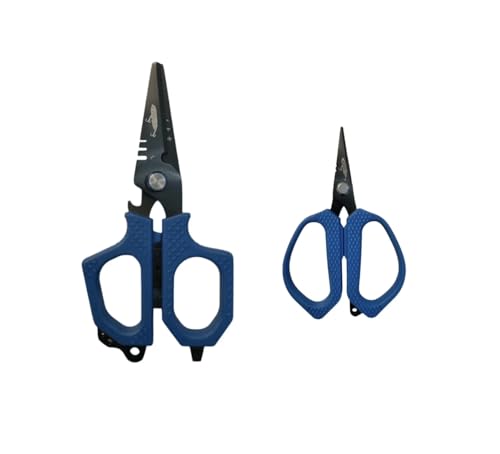 Topwater Co. Fishing Tool Set – Heavy-Duty Fishing Shears and Mini Braid Scissors for Braided Line, Fishing Line Cutters, Rigging, and Freshwater or Saltwater Use | braid, mono, fluoro, rigging, non-slip grip, stainless steel, freshwater/saltwater use