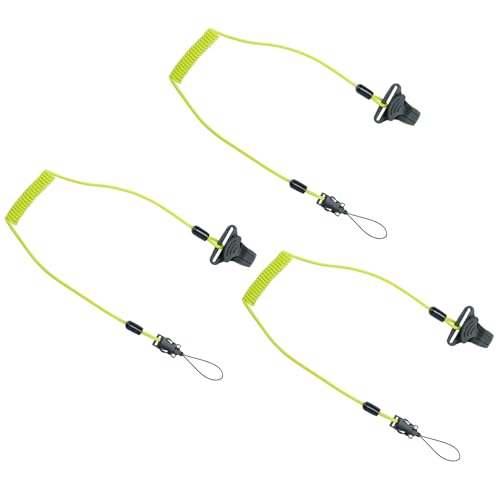 MELOTOUGH Coiled Lanyard,Hard Hat Lanyard with Clamp End,No Snag Design for Hard Hat,Weight Capacity 2lbs - color: Green