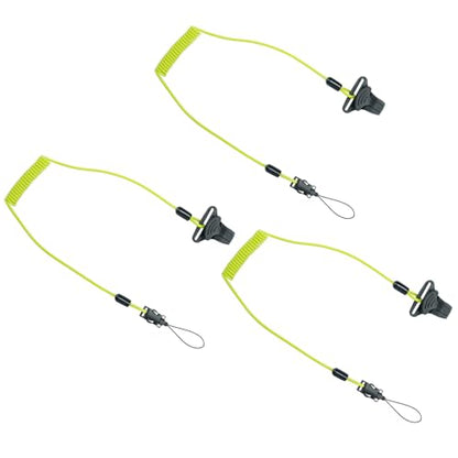 MELOTOUGH Coiled Lanyard,Hard Hat Lanyard with Clamp End,No Snag Design for Hard Hat,Weight Capacity 2lbs - color: Green