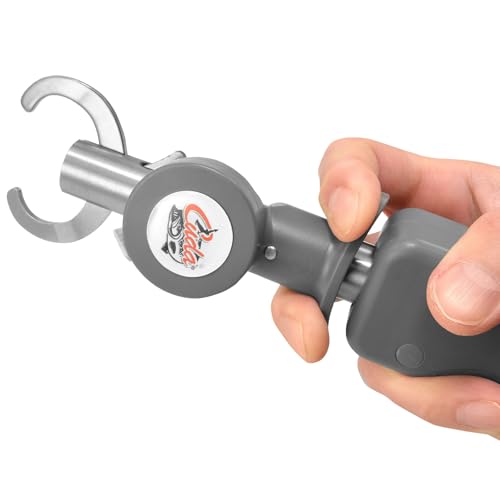 CUDA Digital Grip & Weigh 50Lb | Durable For Saltwater and Freshwater Use Fish Scales with Non-Slip Grip, Integrated Tape Measure & Stainless Steel Jaws | Lanyard Included