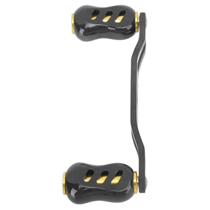 Haofy Fishing Reel Handle, Bait Casting Reel Rocker Arm Carbon Fiber 95mm Universal Interface for Replacement - color: Gold