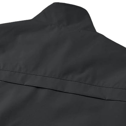 Fishing Vests for Men Lightweight Stand Collar Hiking Travel Vest - color: Black, size: XX-Small