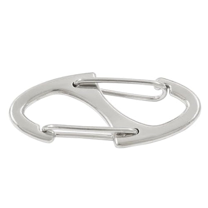 20 Pieces S Spring Snap Hook, Keychain Hook Metal Carabiner Clip, Double Snap Hook for Camping Fishing Hiking Outdoor Sports - style: 1.6"-Silver