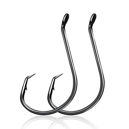 Circle Hooks Fishing Hooks 2X Strong Octopus Offset Fish Catfish Bulk Fishing Gear Equipment Hooks Set Saltwater Freshwater 50PCS - size: 2/0 50/Pack
