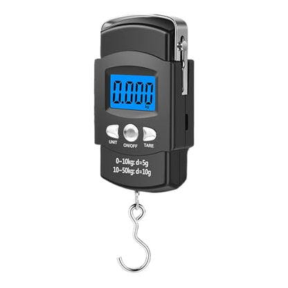 Electronic Digital Fish Scale, 50kg 110lb Weight Equipment, Portable Angling Tool, Bass Trout Catfish Scale, Backlit Screen, Handheld Fishing Gear