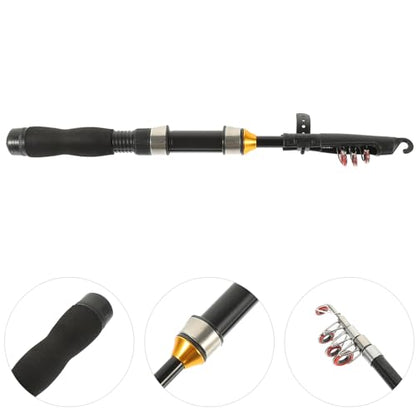 Happyyami Portable Carbon Fishing Rod Ultra Lightweight Angling Pole for Kayaking and Outdoor Use Compact Design Strong Durability for Various Waters