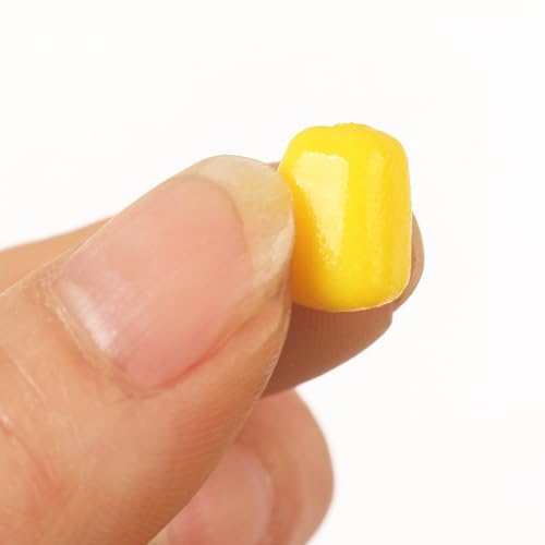 100-Piece Silicone Corn-Flavored Soft Baits, Floating Corn Kernels, Carp Fishing Fake Baits, Bionic Rubber Fishing Lures 0.43in/1.1cm 0.015oz/0.43g