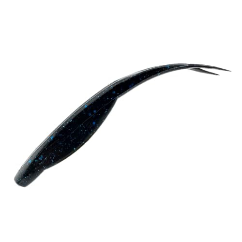 Pulse Minnow Bait for Bass Fishing, 4.7" Soft Twin Tail Lures with Fast Kicking Action, Shrimp Scented & Salt Infused, Ideal for Drop Shot & Jig Head, 10-Pack - color: Blue Back Shad