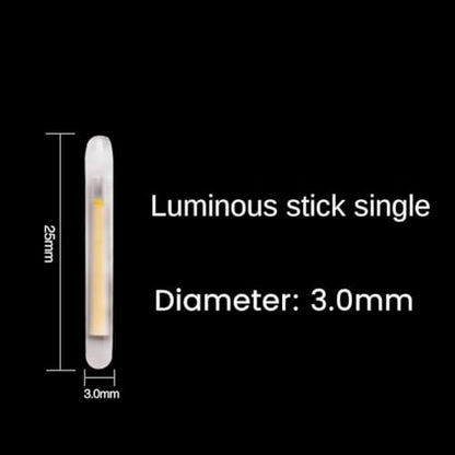 100Pcs Yellow Fishing Float Light Stick Fluorescent Lightstick Fluorescent Dark Glow Sticks Fishing Float Accessories 3mm Corks, Floats Terminal Tackle and Accessories