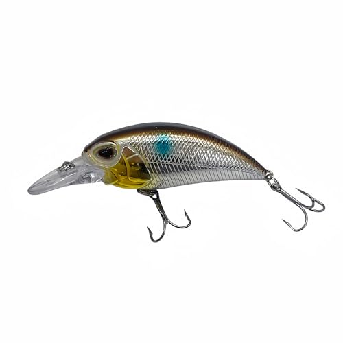 Bestac Fishing Lures Hard Bait Deep Diving Swimbait Crankbait Topwater Lures with Treble Hooks 3D Eyes for Bass Trout Freshwater and Saltwater Depth 1-1.5m Weight 14.5g - color: #1