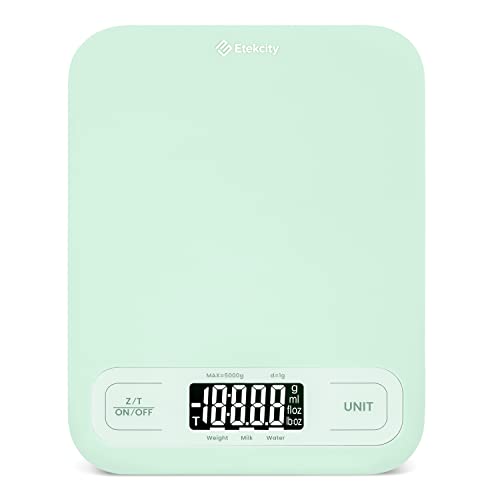 Etekcity Food Kitchen Scale, Digital Grams and Ounces for Weight Loss, Baking, Cooking, Keto and Meal Prep, Large, Green - color: Green