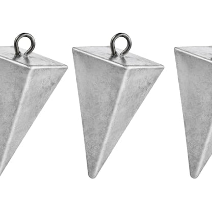 Dr.Fish Pyramid Sinkers Saltwater Lead Fishing Weight 1oz-32oz/2LB Triangle Surf Fishing Bank River Catfishing Pompano - size: 4oz-5 Pack