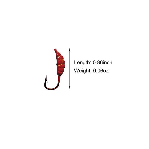 Ice Fishing Jigs Fishing Bait Jigging Lures Kit Winter Metal Lures - color: 0.86inch/0.06oz-12pcs