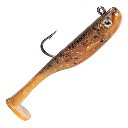 Strike King Homing Minnow Fishing Lure, Pre-Rigged Soft Plastic Swimbait, 3-Pack - color: Orange Bream, size: 3"