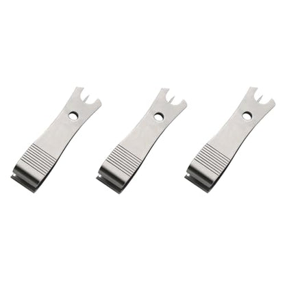 3 Pcs Fishing Line Cutter Nipper Set with Hook Eye Cleaner, Stainless Steel Fly Fishing Line Clippers, Multi-Purpose Cutting Tool for Braid/Mono, Sharp Cutting Nipper Accessories