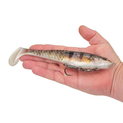 Berkley PowerBait CullShad Fishing Soft Bait - color: HD Yellow Perch, size: 8 in (2.75 oz)