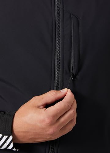 Helly-Hansen Paramount Softshell Vest - Men's Fleece Lined, Breathable, Water & Wind Resistant, Lightweight Hiking Outerwear - color: 990 Black, size: X-Large