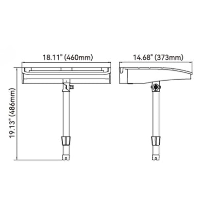 SEAFLO Bait Cutting Board Table (18.25” by 14.75” Surface) with Two Rod Holders, Fish Cleaning Fillet Station for Boat with Mount Plier Storage and Knife Slot with Built-In Measuring Ruler (Small) - size: Small (18.25” x 14.75”)
