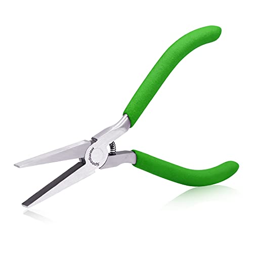 SPEEDWOX 5 Inch Flat Nose Pliers For Jewelry Making - Mini Duckbill Pliers Fine Nose Plier Precision Smooth Jaw Mini Wire Bending Craft Tool For Beading Ring Opening Straightening & Looping - style: Mini Curved Nose Pliers Serrated Jaw