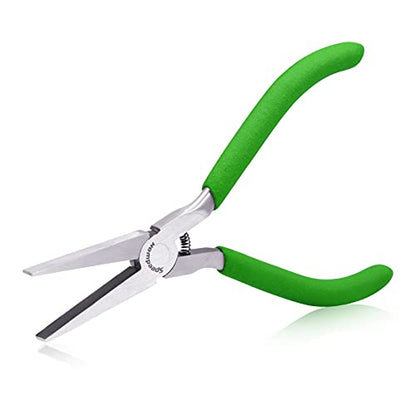 SPEEDWOX 5 Inch Flat Nose Pliers For Jewelry Making - Mini Duckbill Pliers Fine Nose Plier Precision Smooth Jaw Mini Wire Bending Craft Tool For Beading Ring Opening Straightening & Looping - style: Mini Curved Nose Pliers Serrated Jaw