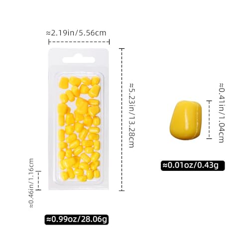 100-Piece Boxed Soft Corn Lure, Floating Corn Fake Soft Bait, Silicone Artificial Bait, Ideal for carp Fishing and Outdoor Wild Angling.