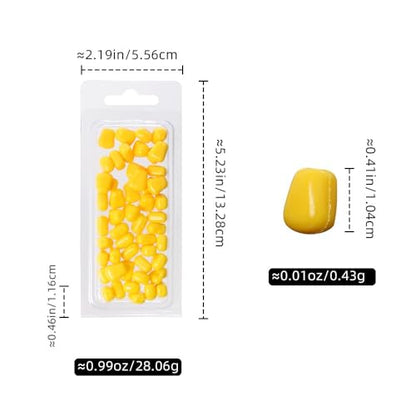 100-Piece Boxed Soft Corn Lure, Floating Corn Fake Soft Bait, Silicone Artificial Bait, Ideal for carp Fishing and Outdoor Wild Angling.