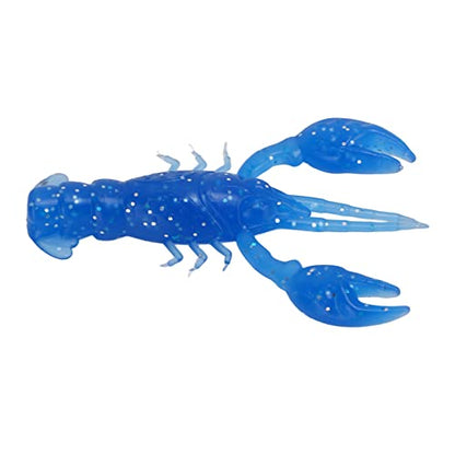 Acouto 10pcs Soft Fishing Lure Crawdad Bait PVC Shrimp Artificial Soft Lure Baits for Bass Fishing – Dark Brown Crawfish Plastics, 5.5cm Lifelike Action, Reusable & Tear for - color: Blue