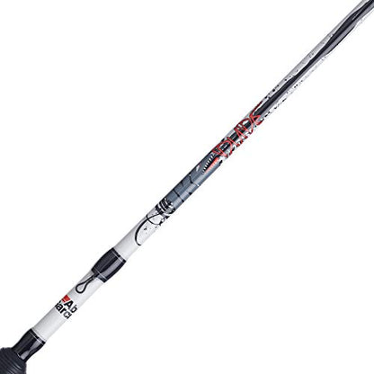 Abu Garcia 6’ Ike Dude Youth Fishing Rod and Reel Spinning Combo, 2-Piece Rod, Size 30 Reel, Right/Left Handle Position,White - style: Ike Dude Spinning (New Model)