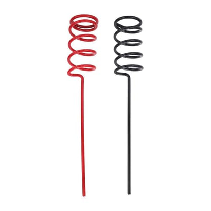 2 Pcs Fishing Rod Holder, Spiral Heavy Duty Metal Spiral Pole Stand Rack Bracket Ground Support Stand for Bank Fishing,11.8inch Length(Black&Red)