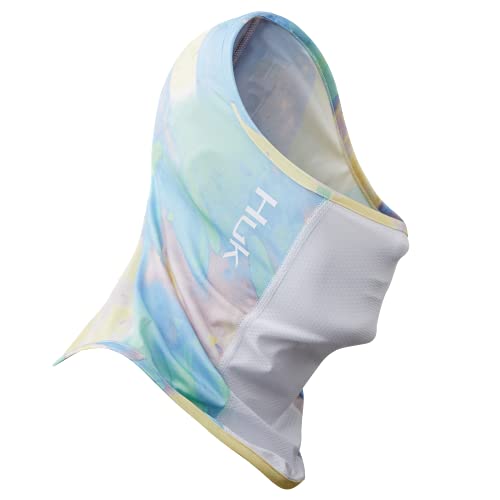 HUK mens Neck Gaiter | Face Protection With Upf 30+ Sun Protection - color: Tie Dye - Electric Green, size: 1
