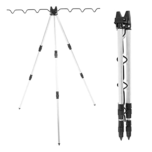Fishing Rod Holder, Multifunctional Rod Tripod Outdoor Sea Fishing Support Stand Aluminum Alloy Telescopic Triangle