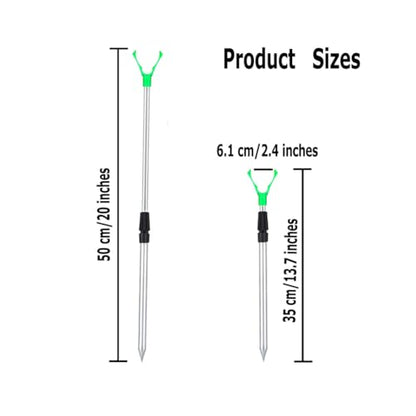 4-Pack Telescopic Fishing Rod Holders for Ground Fishing Rod Holders Stand Fishing Pole Rack for Bank