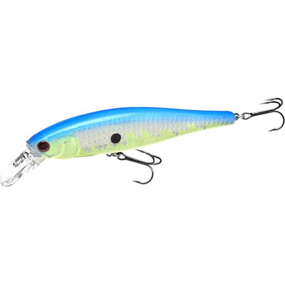 LUCKY CRAFT Pointer 100SP, Jerkbait Side by Side Action Tournament Winning Perfect Wobbling Freshwater Lake Bass Fishing Champion Bait - color: 155 Crack Blue
