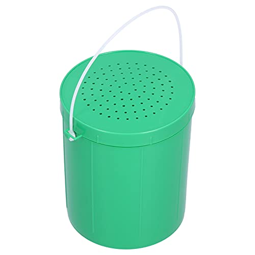 Keenso Fishing Bucket, Plastic Live Bait Container with Secure Locking Lid, Portable Storage for Earthworms and Tackle Gear