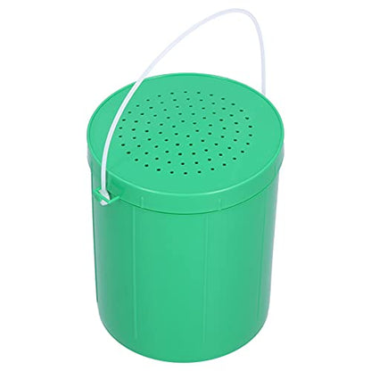 Keenso Fishing Bucket, Plastic Live Bait Container with Secure Locking Lid, Portable Storage for Earthworms and Tackle Gear