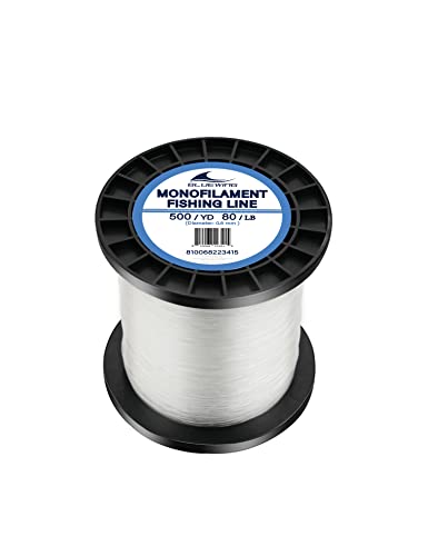BLUEWING Monofilament Fishing Line Clear Mono Fish Wire Thin Diameter String 6-400 lbs, 50-3000 Yards - color: 01-Clear, size: 0.8mm/80lb/500YD